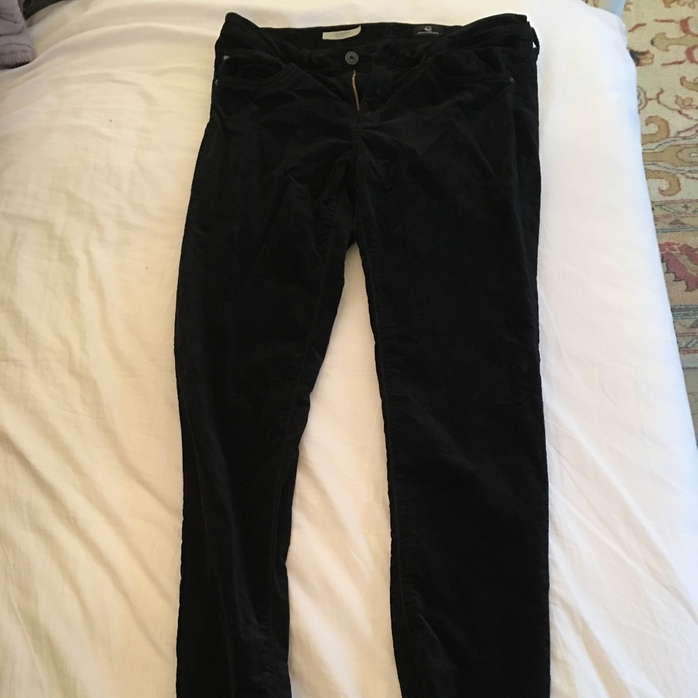adriano goldschmied black velvet pants